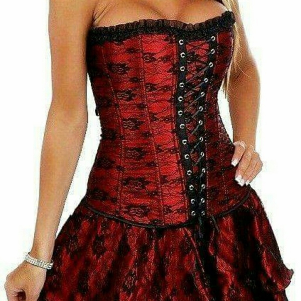 Corset + Skirt bustier  lace up ties (NEW)